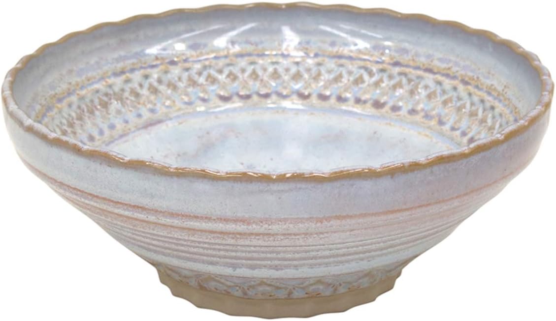 Costa Nova Ceramic Stoneware 22 oz. Soup & Cereal Bowl - Cristal Collection, Nacar | Microwave & Dishwasher Safe Dinnerware | Food Safe Glazing | Restaurant Quality Tableware