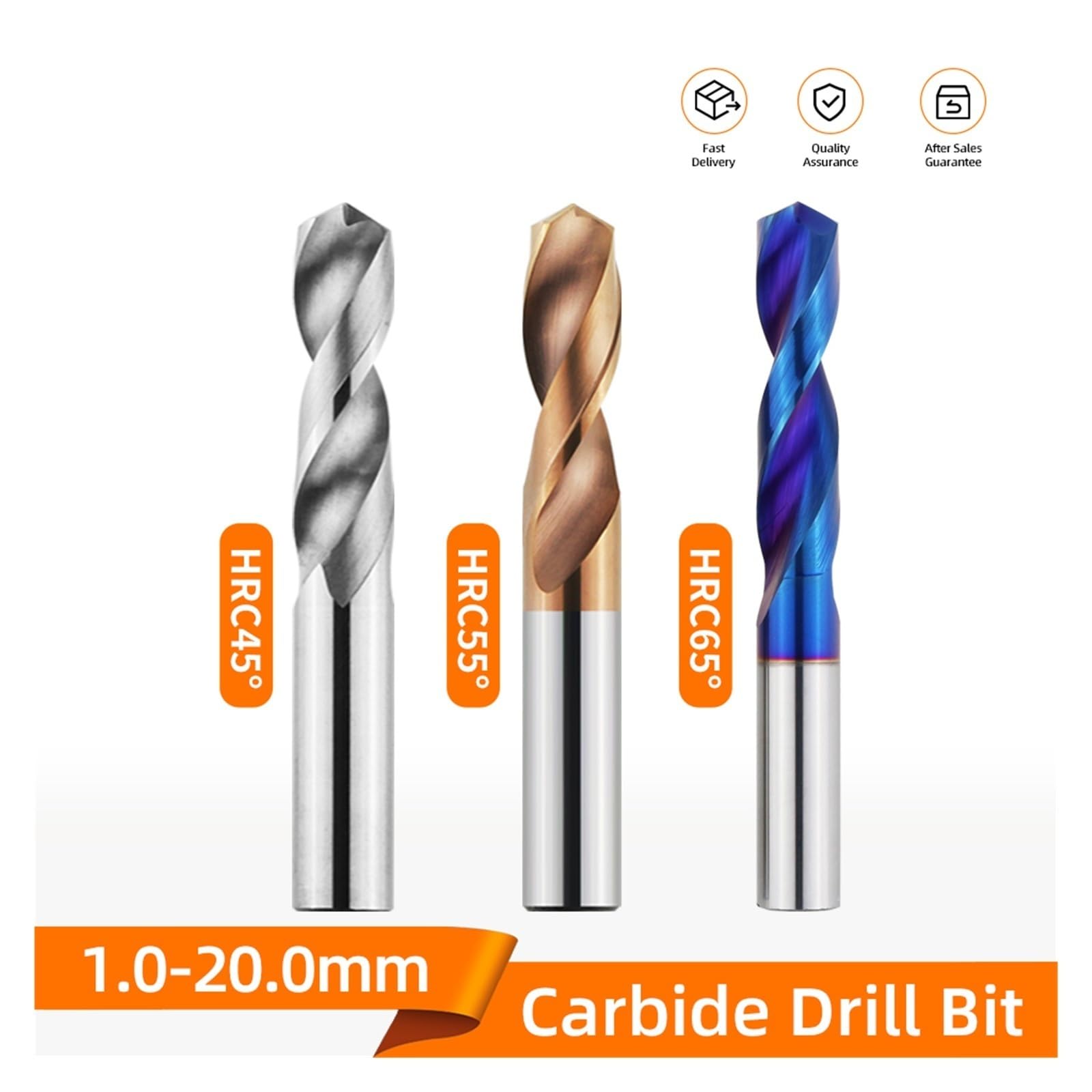 1 pezzo di punte da trapano in metallo duro | Punta elicoidale in acciaio al tungsteno for tornio CNC for la lavorazione dei metalli 1,0-10,0 mm(8.5mm)