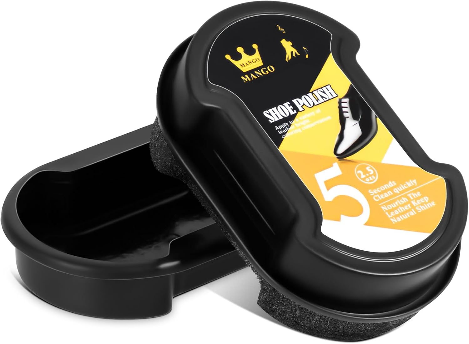 Loopeer 1 Pack Shoe Shine Sponge Bulk, Instant Leather Shoes Shiner Care for Boots, Leather Accessories Quick Cleaning