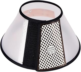 2 collares isabelinos para mascotas, conos cómodos para dejar de lamer, collar protector para perros después de la cirugía, antimordeduras (negro, XXXL)
