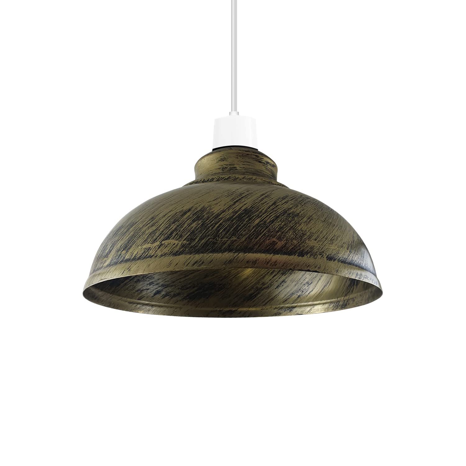 Metal Ceiling Lamp Shade 29cm Easy Fit Light Pendant Modern Ceiling Lighting Shade for Bedroom, Hallway, Office Industrial Kitchen Hanging Light Shade Ceiling Pendant (Brushed Brass) โ image 1