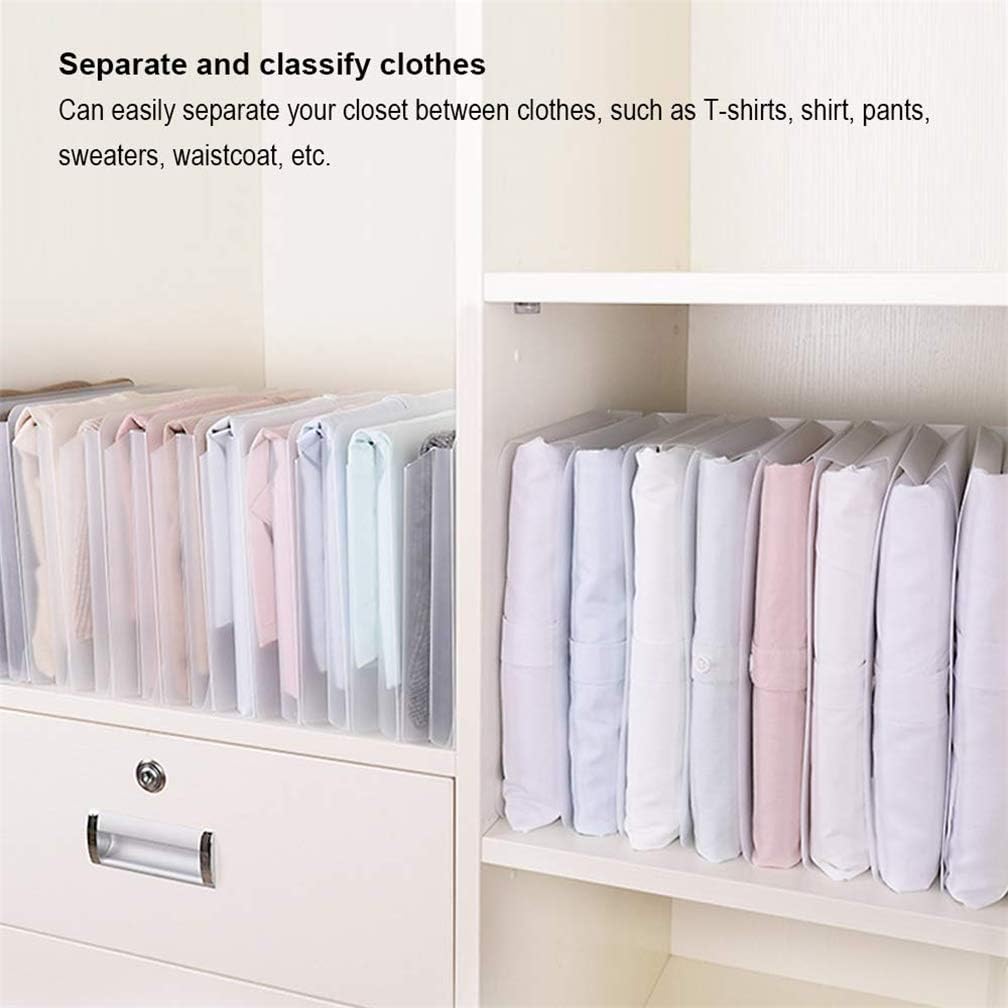 Clothes Folding Boards, 5Pcs Anti-Wrinkle Shirt Storage Organizers Box, Foldable Drawer Closet Divider, Clothes Storage Folder, Save Space and Fold Quickly for T-Shirt, Skirt, Sweaters (L)
