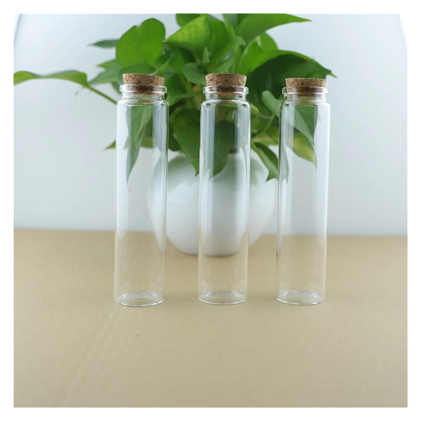 EDVTK35 12 PCS 125ml Glass Bottle Stopper Storage 26×37×150mm Glass Jar Spice Cork Bottle Candy Containers Vials Test Tube Bottling