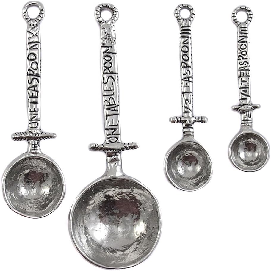 Crosby & Taylor Celtic American Handmade Artisan Pewter Measuring Spoon Set