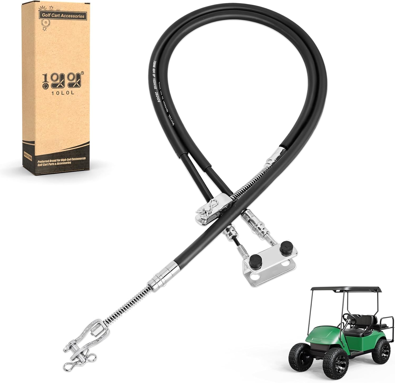 Brake Cables Set Fits EZGO TXT 1994-up or Medalist, Passenger & Driver Side, Replaces OEM 70969-G03