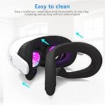 Silicone Cover Set for Meta Quest 3S,VR Accessories for Meta Quest 3S,7-in-1Protective Case with Damping Dots, Anti-Scratch, Easy Install,Lens Protection, Oil-Resistant Non-Yellowing (Black)