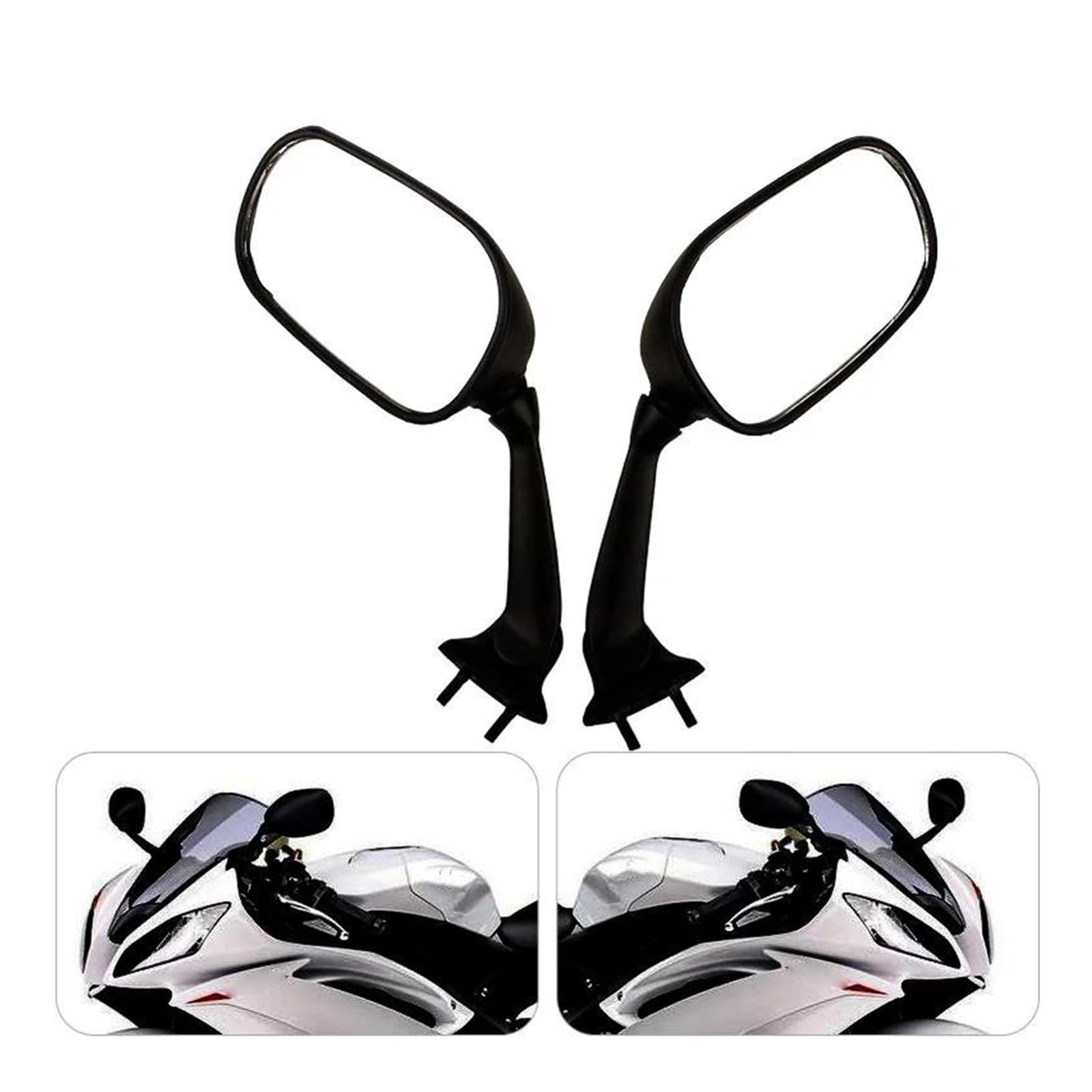 Espejos retrovisores moto para YZF R6 de 2008 a 2016 visión trasera lateral en carretera