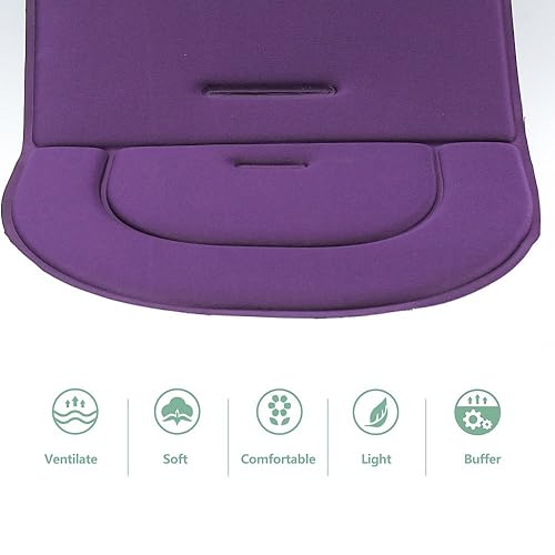 Vista 6 de Universal Leica - Cojín para cochecito de bebé, transpirable, color liso (morado)