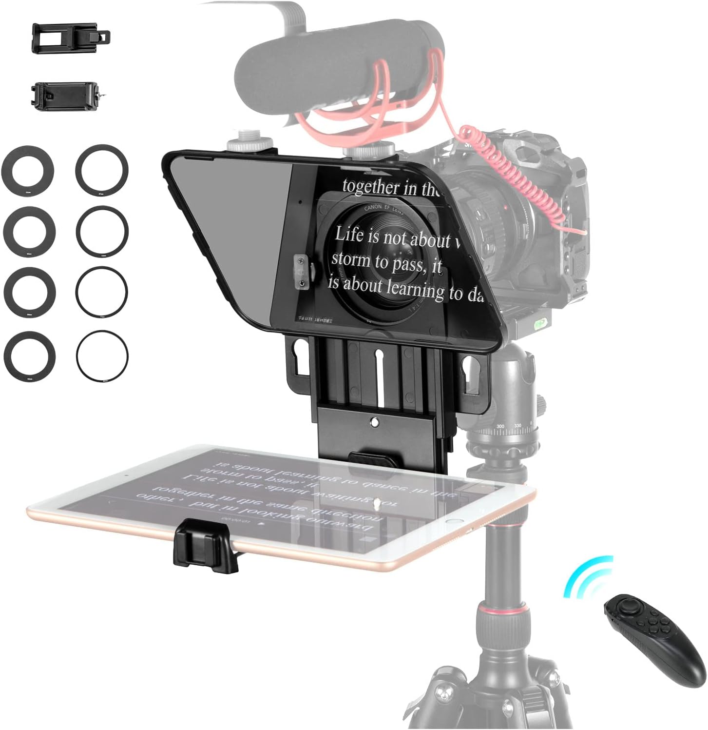 SMALLRIG 11" TabletTeleprompter für iPad/Tablet/Smartphone