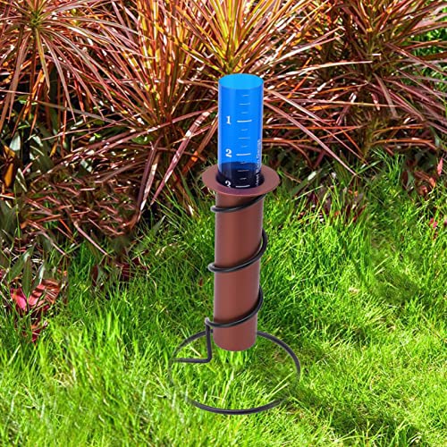 Regenmesser Schwimmend, Schwimmender Regenmesser, Bodenmontierter Kunststoffzylinder, Regenwassermessrohr Mit Skala(Runde Basis) – Bild 4