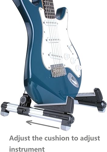 Miniatura 7 de Guitar Stand Estable y durable aleación de aluminio un marco universal plegable acústico, plata