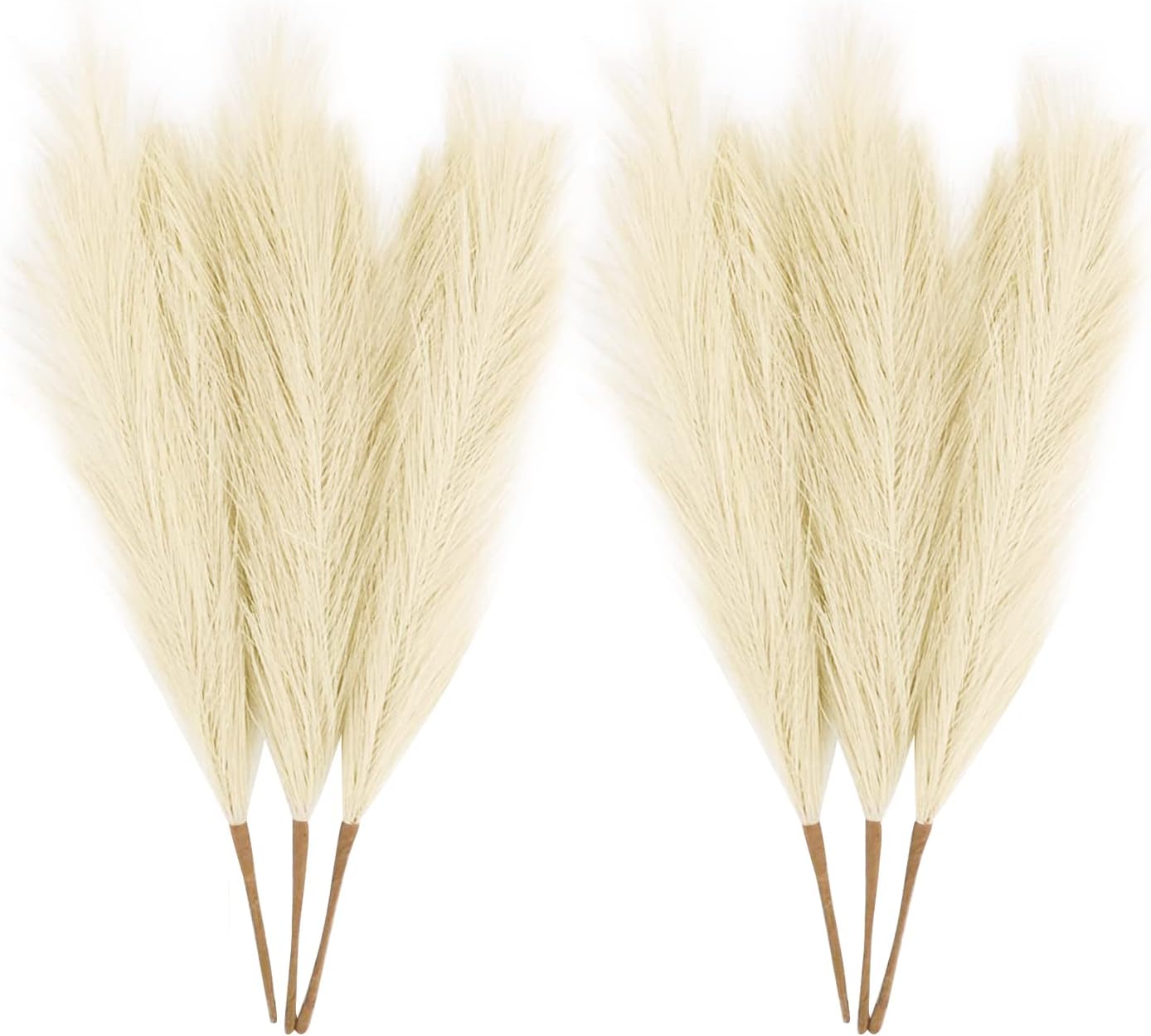 Pampas Grass Artificial 6pcs Natural Dried Artificial Pampas Grass