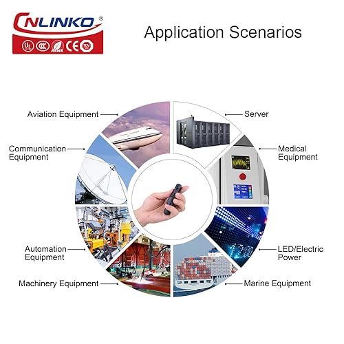 Miniatura 6 de CNLINKO LP-12 IP68 Conector impermeable industrial Conector circular de enchufe rápido PBT Conector de aviación de carcasa de plástico M12 2-8 Pin