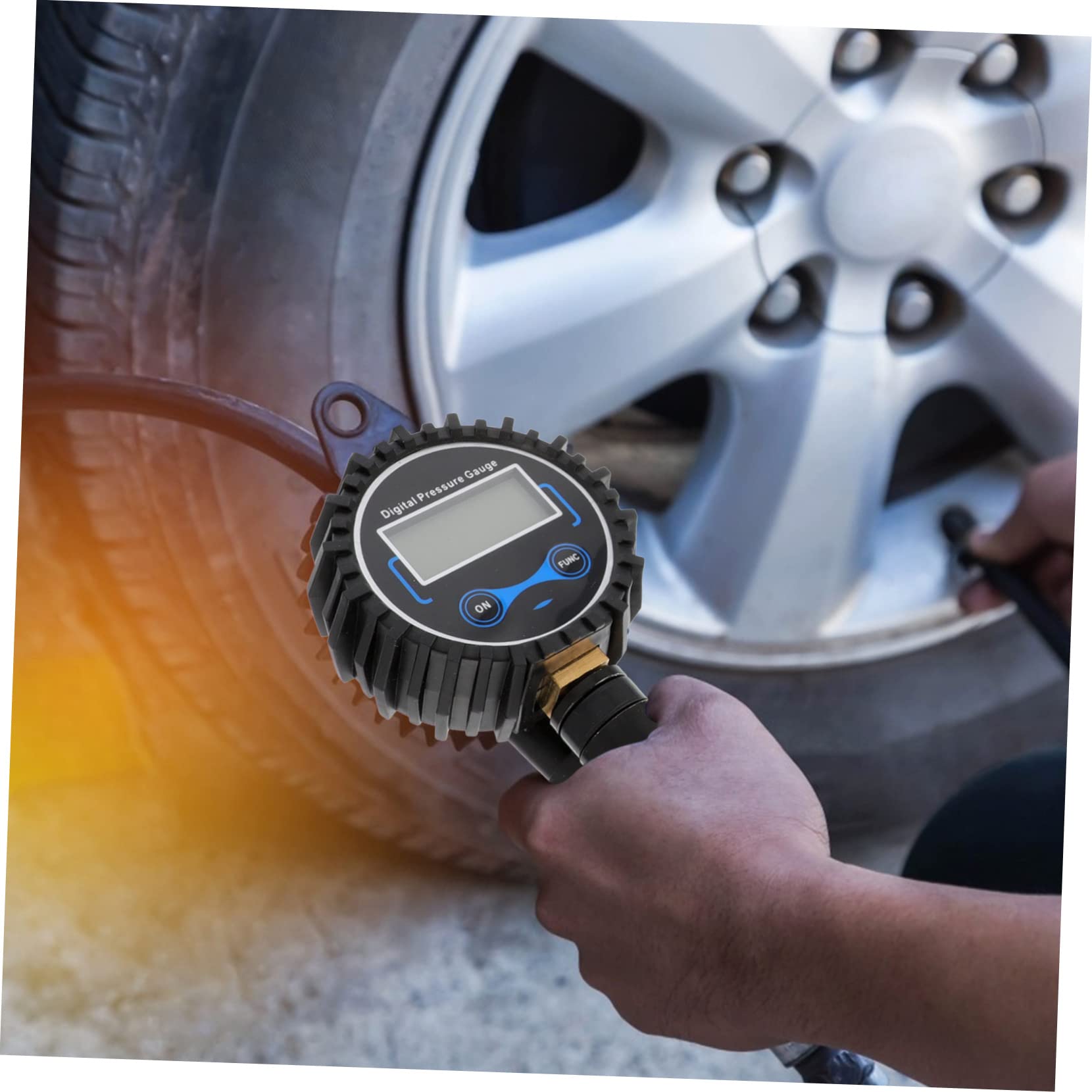 Manomètre Numérique de Gonflage Pneus Voiture, Grand Écran Lcd