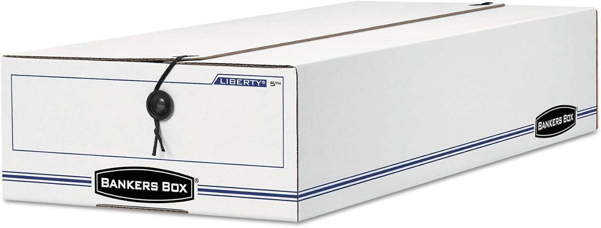 Bankers Box 00002 Check/Deposit Slip Size Storage Box, 9 x 23 x 4, 12/Carton