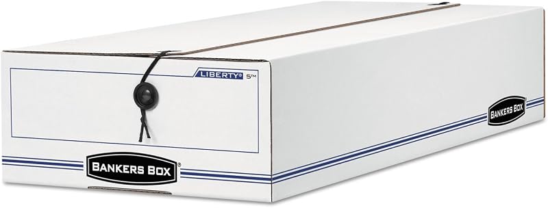 Bankers Box 00002 Check/Deposit Slip Size Storage Box, 9 x 23 x 4, 12/Carton