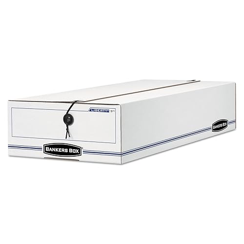 Bankers Box amp reg Liberty CheckDeposit Slip caja de almacenamiento, 9 x 23 x 4, WEBE, 12cartón