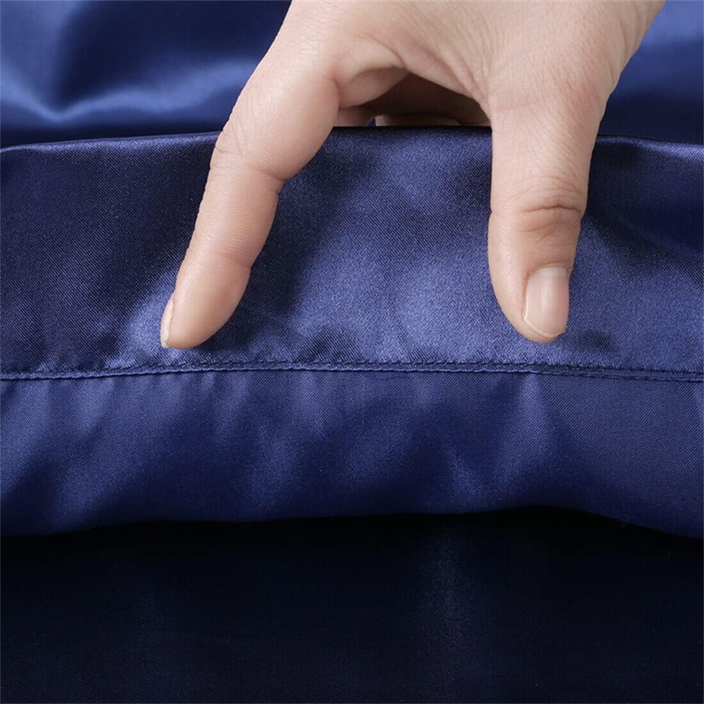 Couple Pillowcase Satin Silk Pillowcase Solid Color Long Couple Wedding Pillowcase