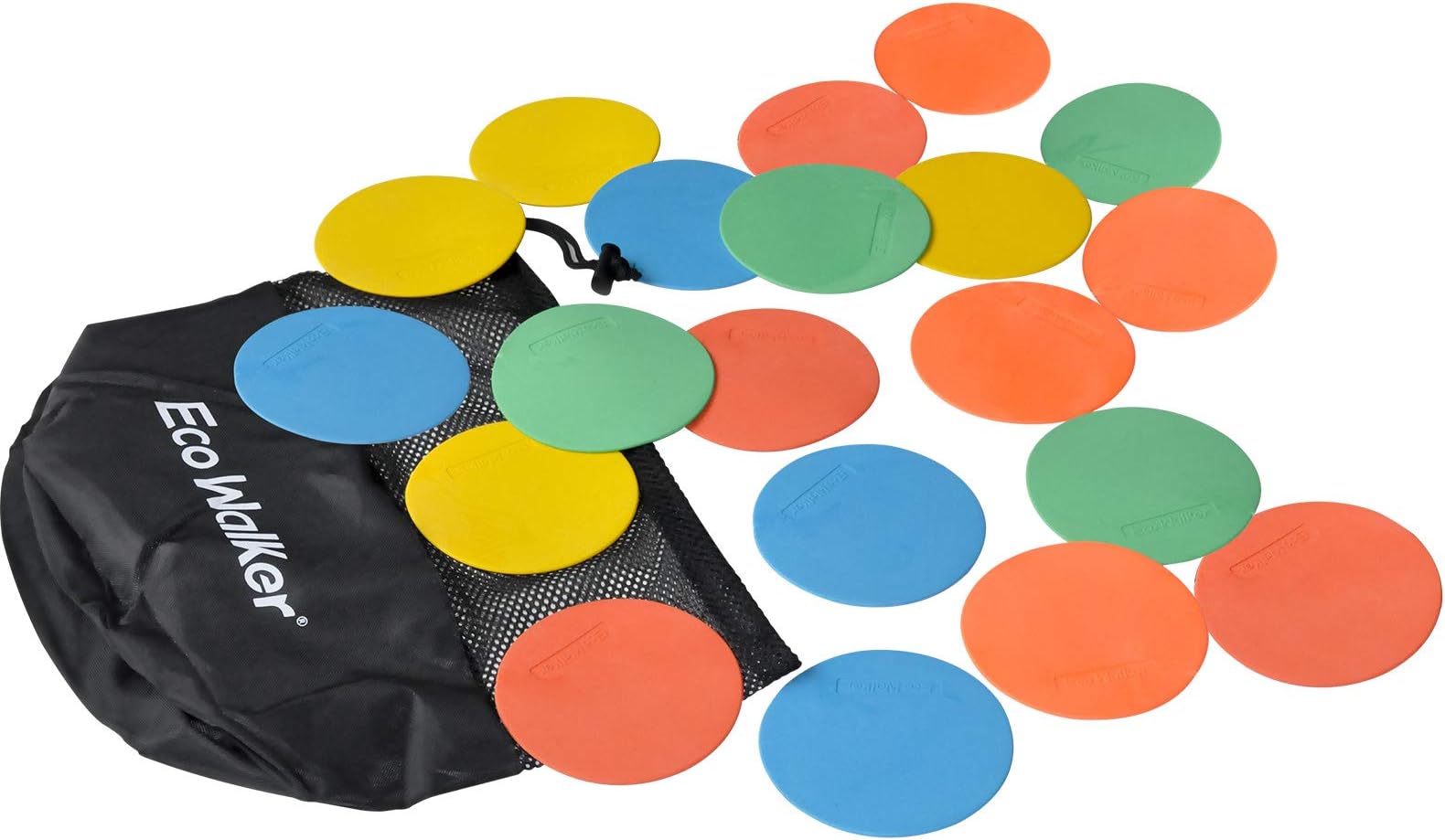 Eco Walker Flat Marker Spot Cones 4 Inch for Classroom Preschool and Nursery (Set of 20) (Blue)