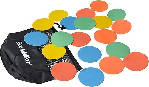 Mini marcadores de suelo de 4 pulgadas para aula, preescolar y jardín de infantes (juego de 20 unidades) (amarillo)