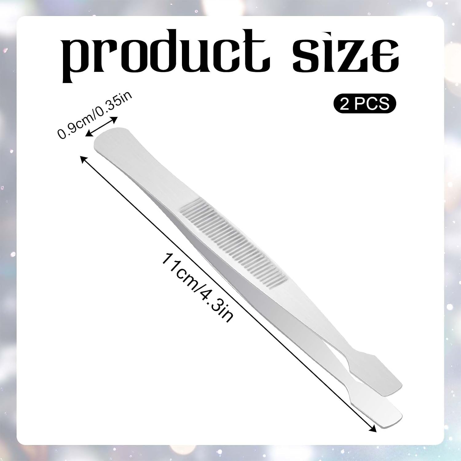 2 Pcs Stamp Tweezers Stainless Steel Stamp Collecting Supplies Philately Stamps Collector Tools Flat Wide Tip Precision Tweezers for Stamps, Documents, Photo Development