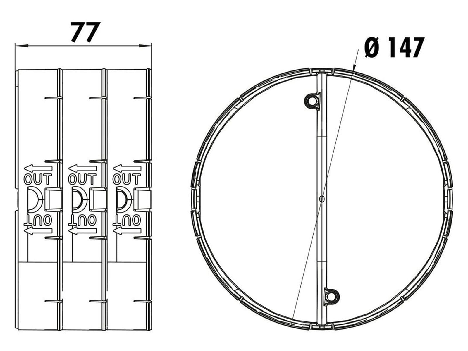 NABER Wandmontage, Rückstauklappe THERMOBOX/Wärmerückhaltesystem / Ø150mm (4043064)
