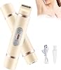 Comfort 2 in 1 Electric Lady Shaver, Favorabler Shaver, 2 in 1 Bikini Trimmer for Women, IPX7 Waterproof Dual Headed for Bikini Underarm Leg Arm Body Face Brown