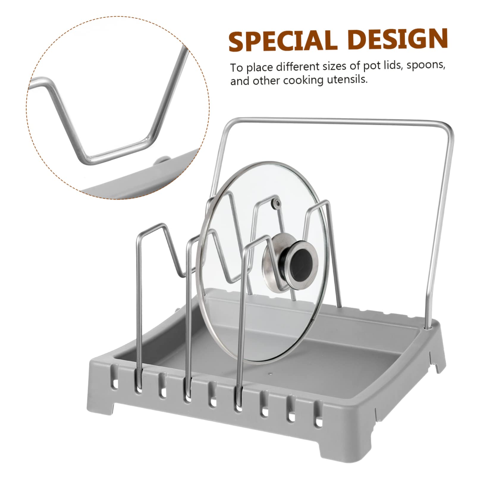 PRETYZOOM Küchen Topfdeckelhalter 2 Stück aus Abs, Platzsparend
