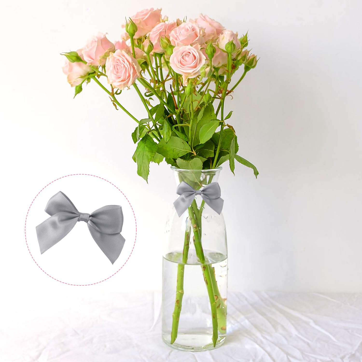 Satijnen Strikjes Lichtblauw 3 Cm - 100 Stuks – Gifts & Weddings