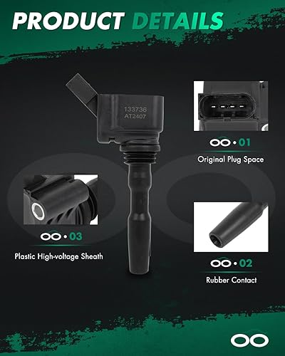 Vista 974 de SCITOO 1 bobinas de encendido con 4 bujías de iridio para Chevrolet 2011-2015 Cruze 1.4L 2016 Cruze Limited 1.4L 2012-2020 Sonic 1.4L 2013-2021 Trax