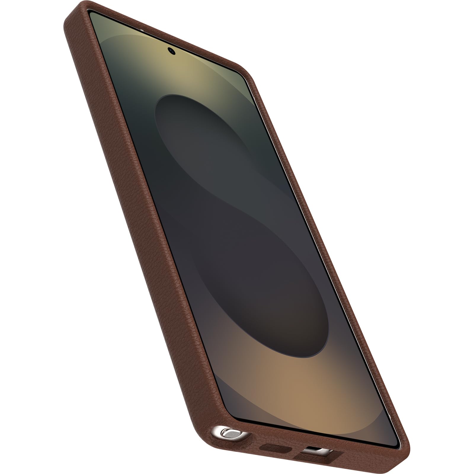 OtterBox Symmetry Cactus Leather Cover, Samsung Galaxy S25 Ultra, Marrone | Custodia sottile, antiurto e cadute, testata 3x vs norme MIL-STD 810G in pelle vegana derivata dal Cactus