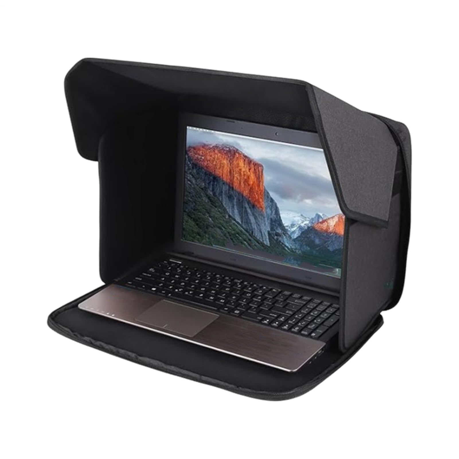 Laptop Sun Shade, Lightweight Foldable Laptop Sunshade Bag for Working Outside Outdoor Foldable Shield Cover Outside, Sun Glare Shield Privacy Screen Hood, 37x27x5cm
