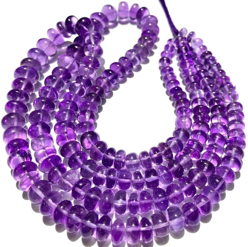 Perles en améthyste africaine naturelle pour fabrication de bijoux en fil de 45cm