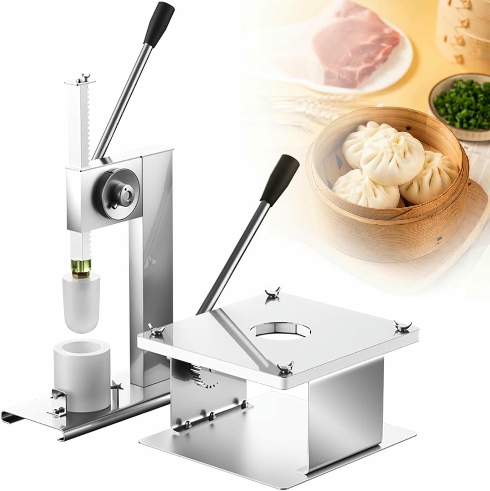 Baozi-Maker, Brötchen-Teigtaschen-Maker, halbautomatische Baozi-Form zum Kochen köstlicher Baozi, mit Teigpresse