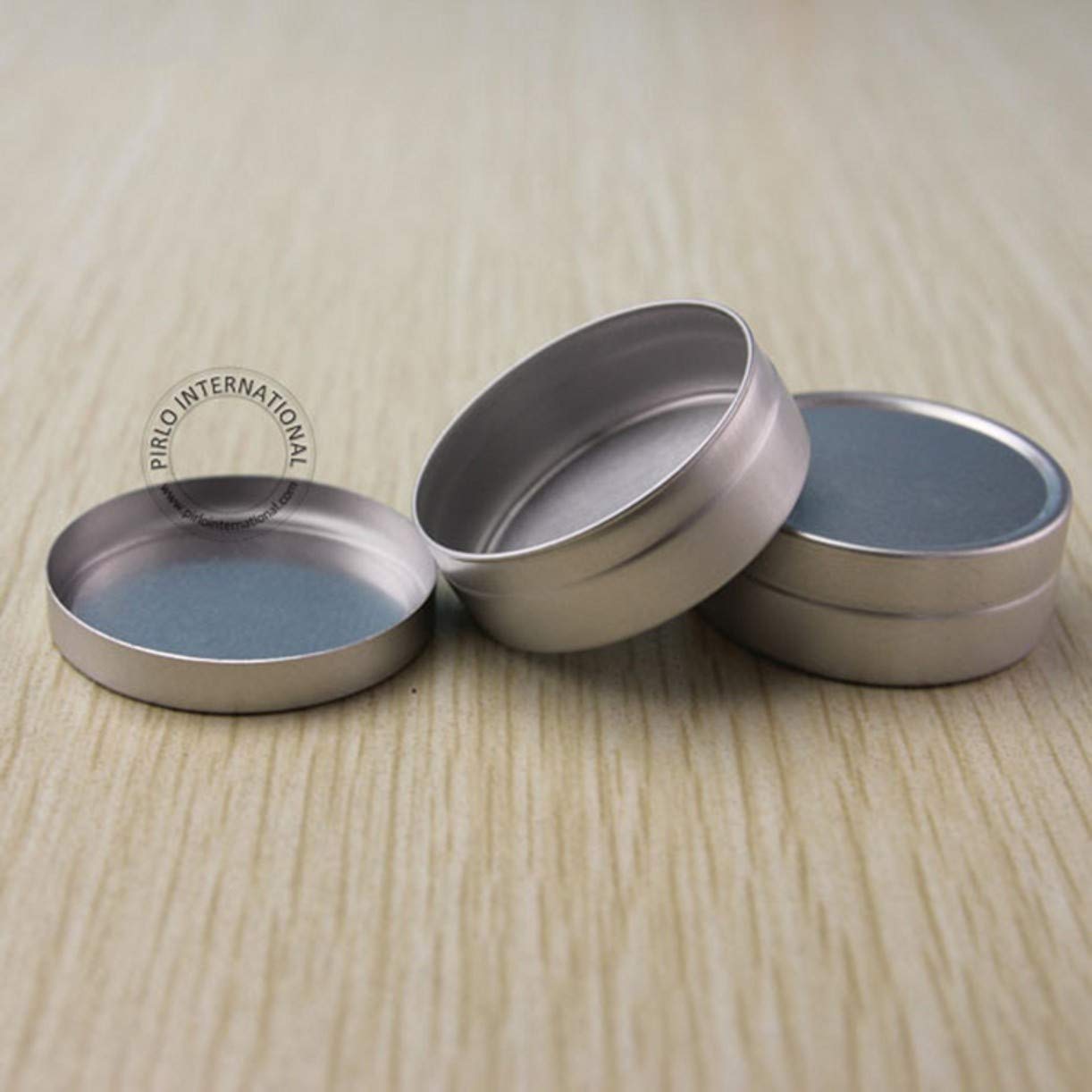 ZHONGJIUYUAN 300 Pieces 10ml Empty Cosmetic Pots Lip Balm Container Jar Silver Aluminum Tins