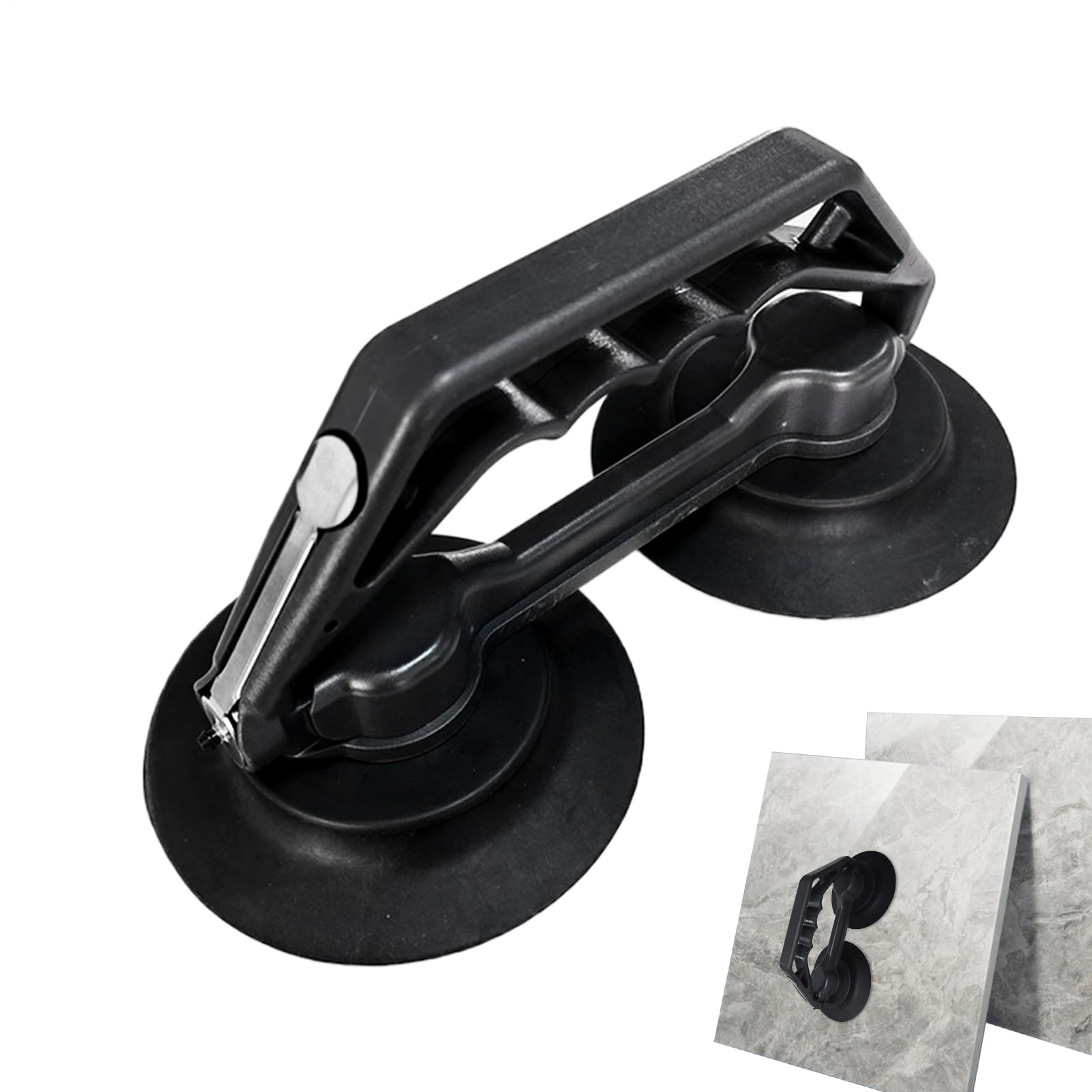 Ventouse carrelage double griffe en caoutchouc haute densité pour plaques de marbre