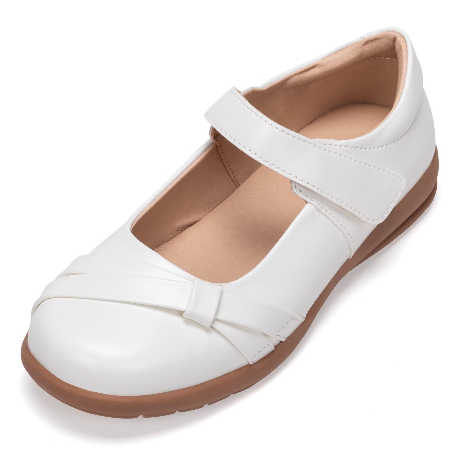 Frank Mully Mädchen-Kleiderschuhe Mädchen Mary Jane Flache Schuhe Ballerinas Flache Party-Schulschuhe mit Schleife für Kleinkinder/kleine Kinder/große Kinder