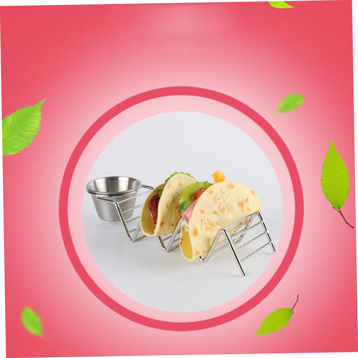 COLLBATH 304 Taco Rack Taco Stand up Holders Taco Holder Burrito Tortillas Taco Tray Holder Bandejas Para Comida Taco Server Mexican Food Taco Stand Rack Comal for Tortillas Taco Shell Tray