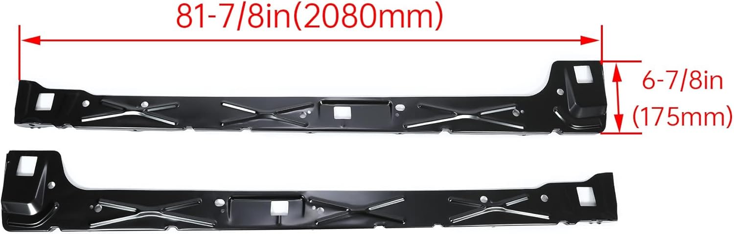 KUAFU Inner Rocker Panels Pair Compatible with 1999-2018 Chevy Silverado/GMC Sierra 1500 2500 3500 Extended Cab Electrophoresis Steel Replacement for 22770480 GM1601111 22770479 GM1600111