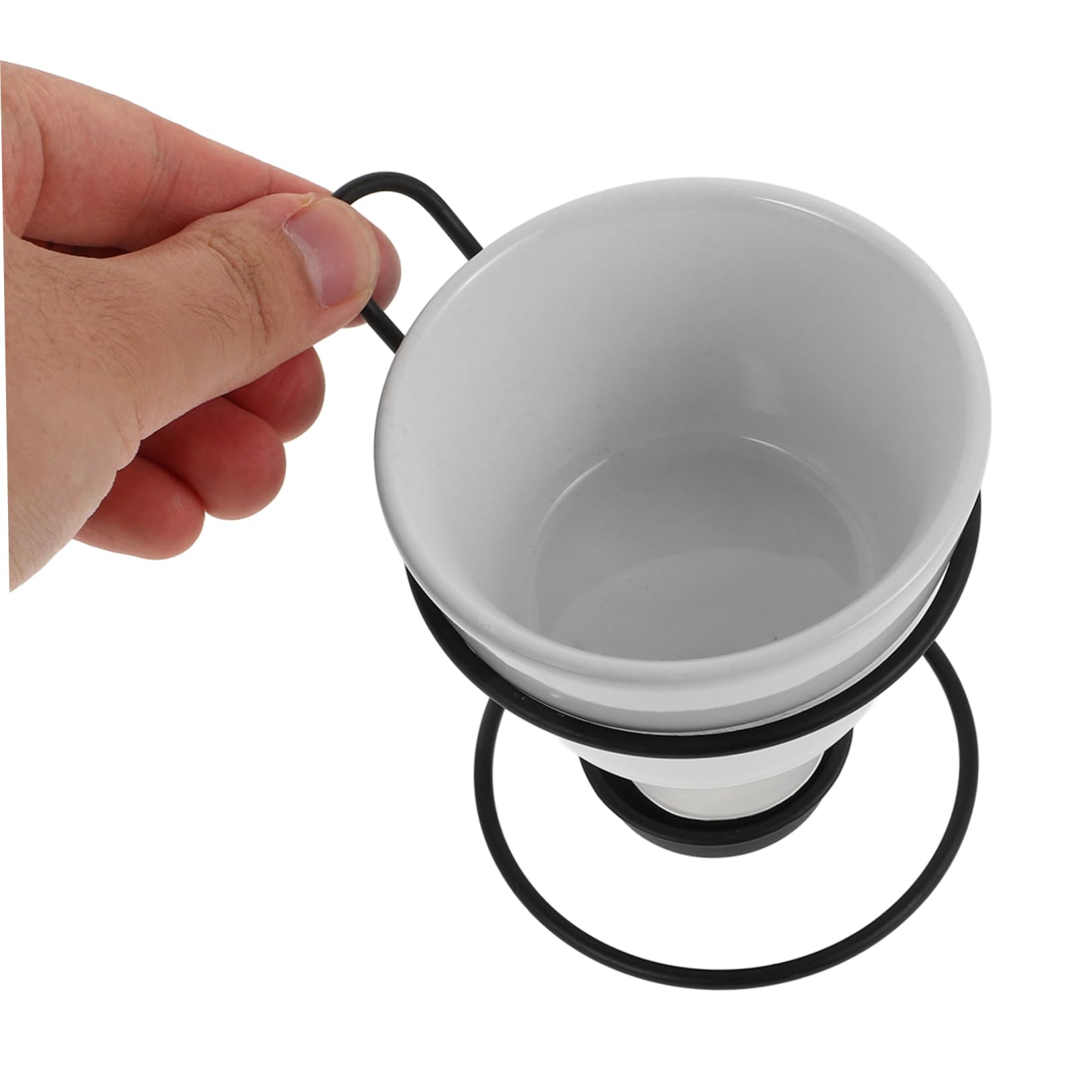 Cabilock 2Sets Ceramic Fondue Set Melting Pot for Chocolate Cheese Lightweight Butter Warmer with Rack Versatile Tabletop Use Efficient Heating for Parties Gatherings