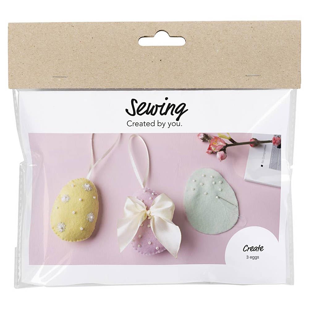 Crafty Capers Mini Easter Sewing Kit | Makes 3 Felt Hanging Easter Eggs