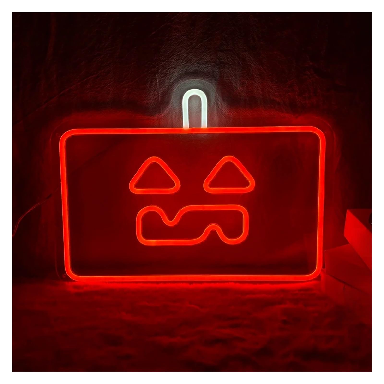 LEMST Signs Lamp Pumpkin Neon Signs USB Powered, Ghost Face Neon Lights Suitable for Shop Party Decor Commercial Light 30cmx40cm