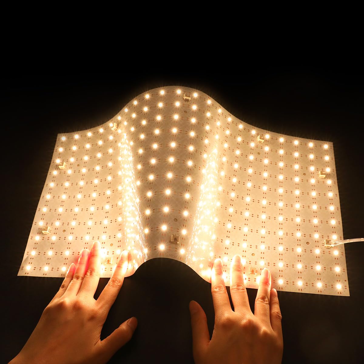 superlightingled 1 pc 24v 28w 3000k warm white led light sheet 192x96 inch flexible cuttable paper-thin led sheet for backlighting with adhesive backing and on-board connectors warm white 3000k