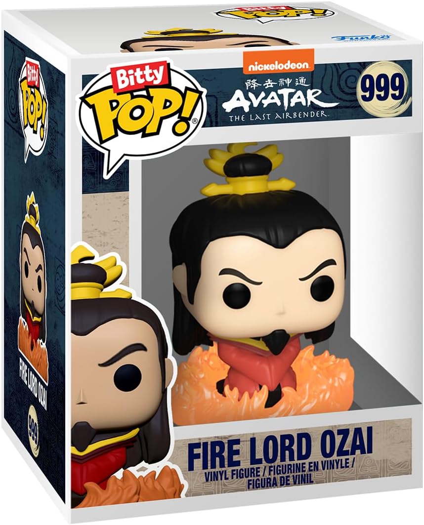 Funko Bitty Pop! Avatar: The Last Airbender - Iroh, Zhao, Ozai, & A Surprise Mystery Mini Figure - 0.9 Inch (2.2 Cm) Collectable - Stackable Display Shelf Included - Gift Idea - Cake Topper