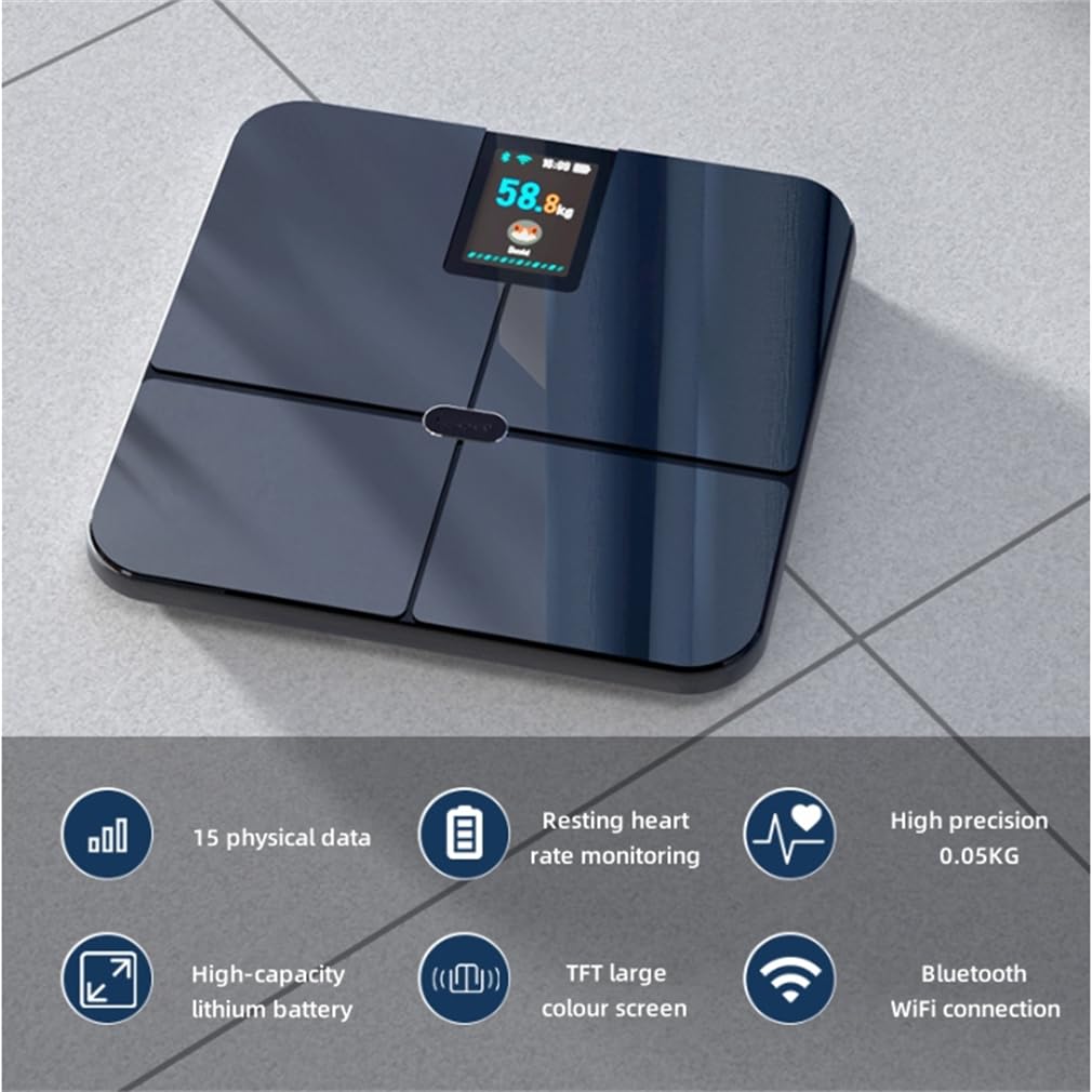 Smart Bathroom Digital Weighing Machine, Body Composition Monitor Health Analyzer, with All-in-One Display Accurate Weighing Scale, Home Use Fitness Equipment