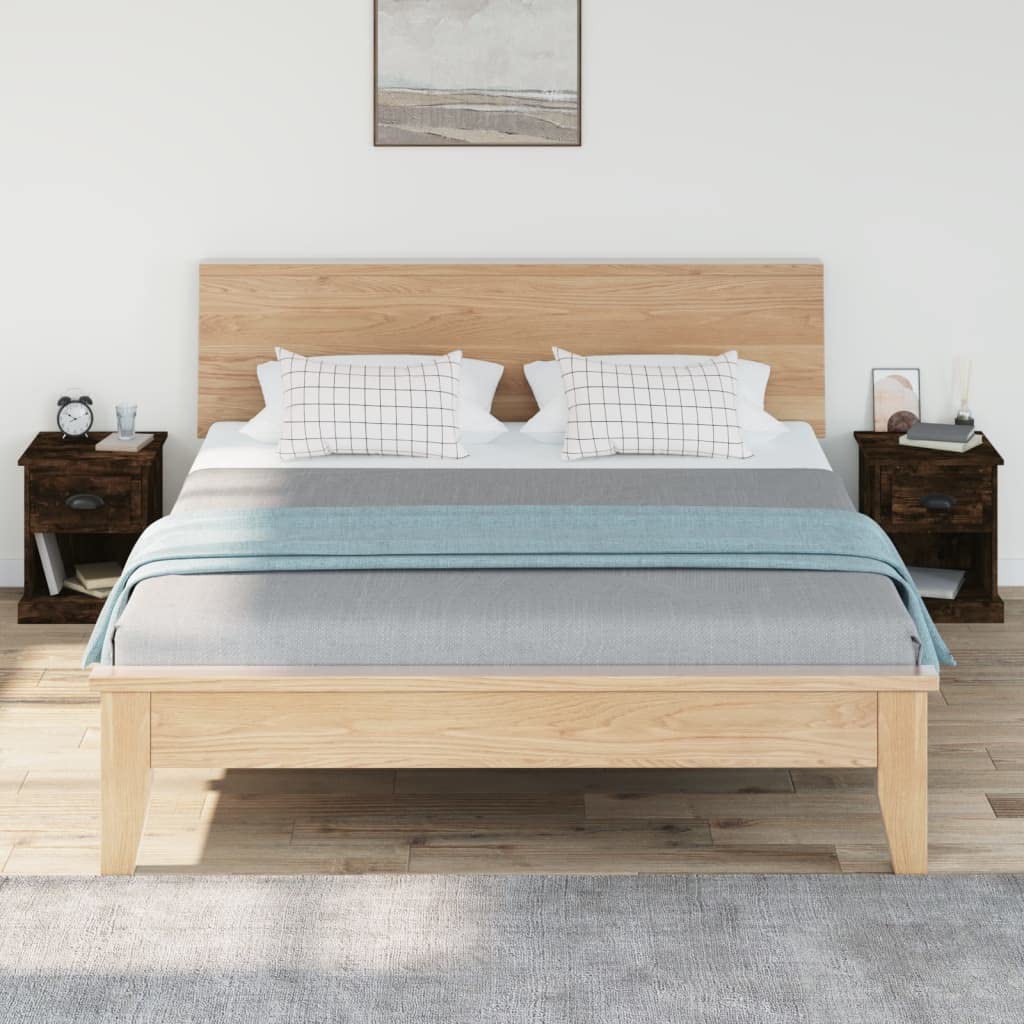 Comodini da 2 pezzi, in legno di incenso, 39 x 39 x 47,5 cm, moderno comodino in legno in affumicatura con spazio per camera da letto, soggiorno e studio, camera da letto, comodini