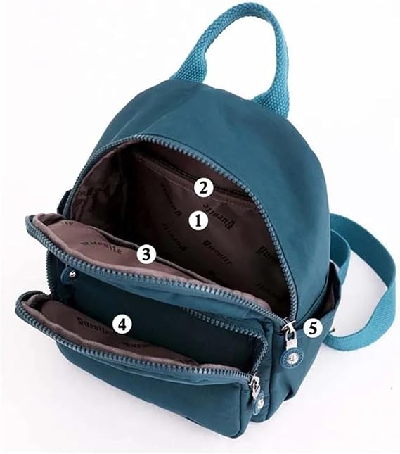 Backpack for school Women Casual Backpack Fashion Mini Nylon School Bag For Girls Minimalist Solid Light Weight Small Travel Backpacks(Khaki)