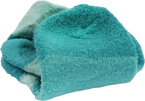 Miniatura 2 de BambooMN Calcetines de spa de nailon mullidos con infusión de aloe para pies secos para mujer, Aguamarina (Aquamarine)