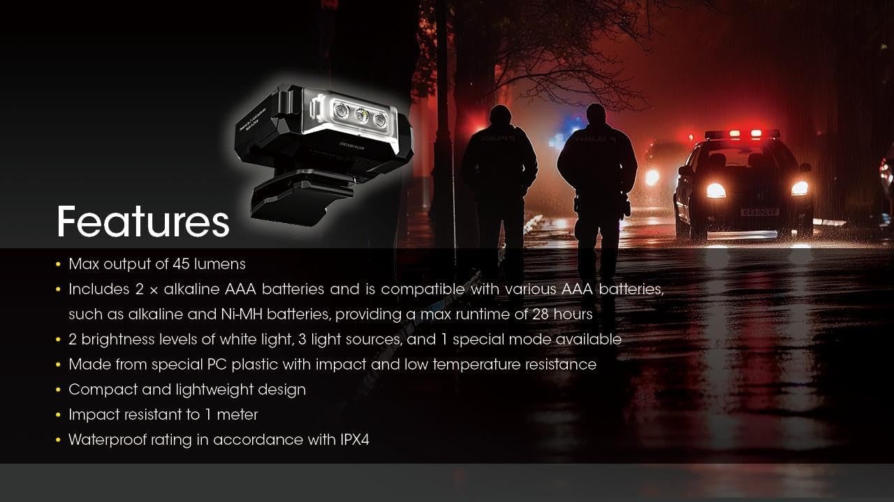 Nitecore CL10 Technical Data Table