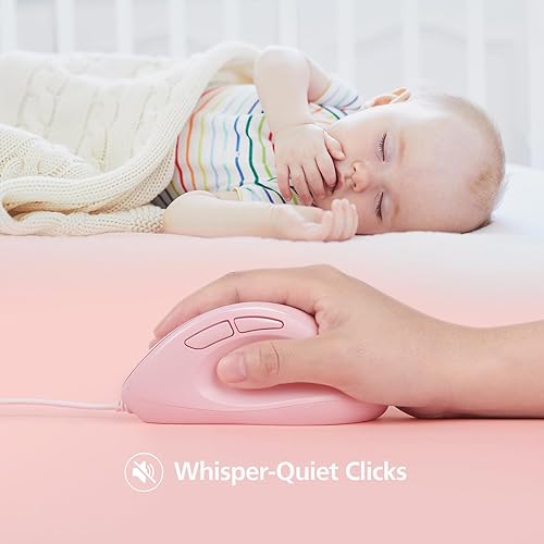 Miniatura 2 de Micropack - Mouse ergonómico con cable para laptop, computadora de PC y escritorio, Ergo Mouse vertical con clics silenciosos, sensibilidad